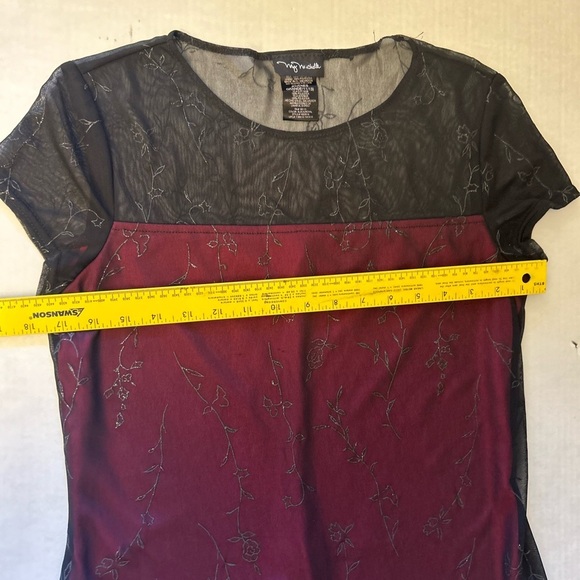 My Michelle Juniors Vintage Y2K lined Sheath sheer mesh dress Sz-L(11/13). AA9 - Picture 12 of 12